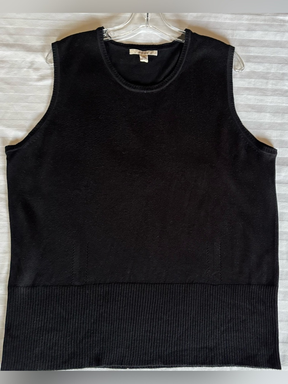 Merona Black Sleeveless Knit Tank - Crewneck Plus Size 1X